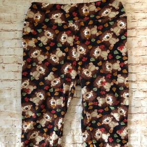 LulaRoe Hedgehog Leggings Fall print